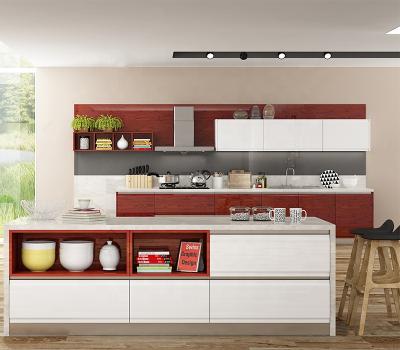 China Contemporary Modern Kitchen Furniture Customized Design Lacquer Paint Finish Kitchen Cabinets for sale