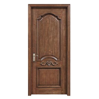 China Modern simple plain wooden door design high quality external wood doors with frames for sale