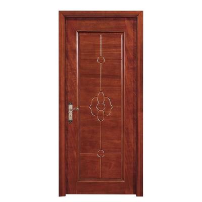 China Modern Design Solid Wood Entrance Door Walnut Moisture Proof Modern Design Solid Wood Door For House for sale