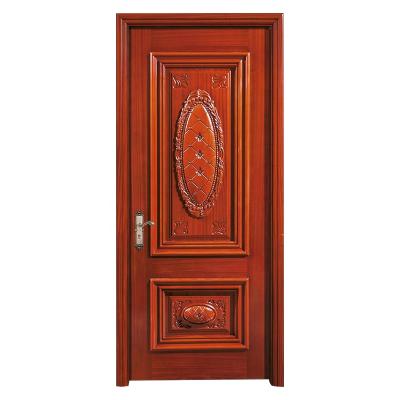 China Modern solid wood door mahogany antique carved wood entry door with high quality for sale