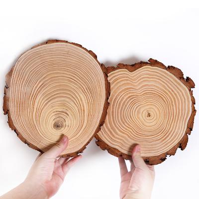 China 1 Piece 18-20cm Tall Unfinished Natural Pine Round Wood Slices Wooden Slices DIY Crafts Wedding Party Painting Christmas Decoration for sale