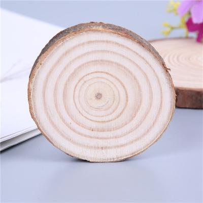 China 1 Piece 18-20cm Unfinished Natural Pine Round Wood Slices Unfinished Wooden Slices DIY Crafts Wedding Party Painting Decoration for sale