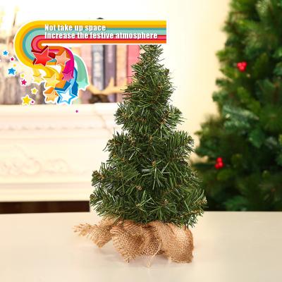 China Mini Christmas Tree Small Wooden Christmas Tree Snow Pine Needle Tree Desk Ornaments Navidad Christmas Decoration New Year for sale