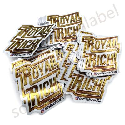 China Professional Custom Luxury Holographic Round Sticker LOGO Die Cut Cartoon Sticker Laser Self Adhesive Sticker for sale