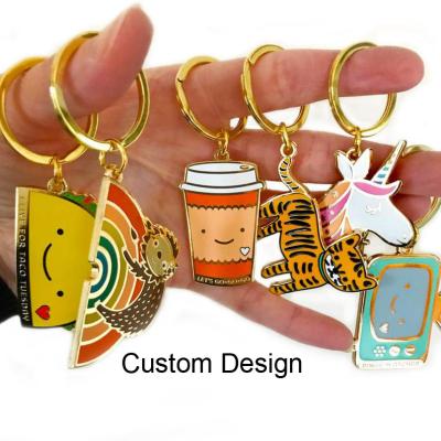 China Custom Personalized Iron Metal Zinc Alloy Soft Hard Enamel Keychains From Eco-friendy China Manufacturers for sale