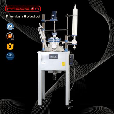 China Precision Pharmaceutical Competitive Laboratory Single Layer 5L 10L 50L 100L 200L Chemical Glass Reactor for sale