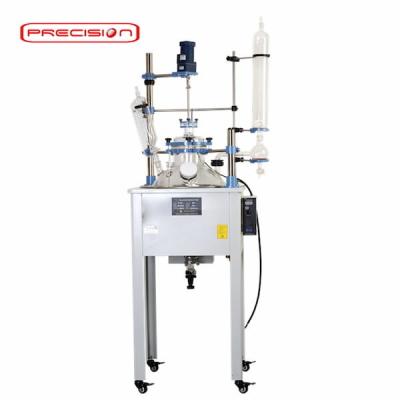 China 10l factory lifting vidrio para distilladores alcohol stirrers glass reactor for sale