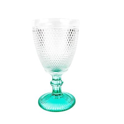 China American Style Fine Dining Decorative Crystal Glass Wine Diamond Glasses Goblets for sale