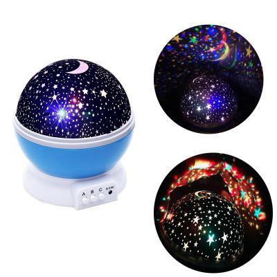 China Decoration Led Projector Moon Starry Sky Night Light Rotating Light Battery Operated Lamp for Kids Children Baby Room Decorated Lights for sale