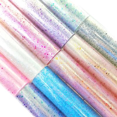 China Waterproof 0.5mm TPU Vinyl Cloth Colored Transparent Glitter Glitter Film For Bags Craft DIY Sewing Patchwork for sale