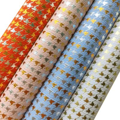 China Houndstooth Series Abrasion-Resistant Printed Synthetic Fabric Good For DIY Craft Earring Hangs Wallets Headdress Decoration for sale