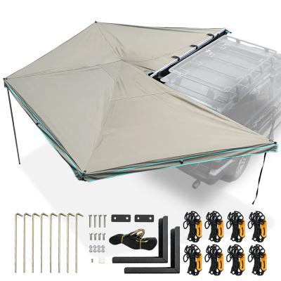 China Easy install 2.7 meter car side tent tent with led foxwing tent free standing 270 degree shower tent for sale