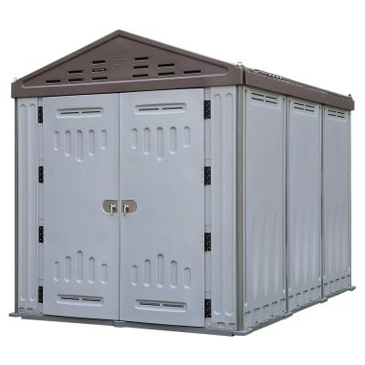 China Easily Assembled Outdoor Plastic Fire Resistant Garden Shed For Storage Garden Tool for sale