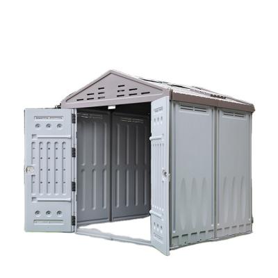 China Easily Assembled 3-Room Easy To Assemble Sheds Outdoor Prefab Storage House Plastic Movable House for sale