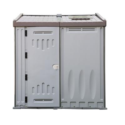 China Easily Assembled 2 Piece Set Easy Garden Shed Tool House Plastic Garden Shed House for sale