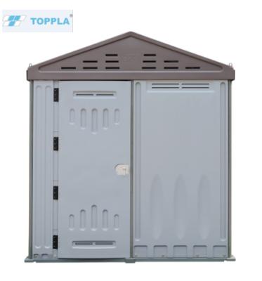 China New Design Easily Assembled Durable Plastic Garden Storage Shed With Skylight Window And Lock for sale