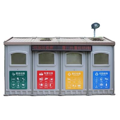 China New Easily Assembled Sensor Prefab Temporary Waterproof Portable Trash Storing Container House for sale