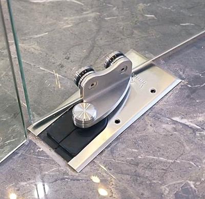 China Easy The Hotel Project Stainless Steel Frameless Glass Swing Door Pivot Hinge for sale