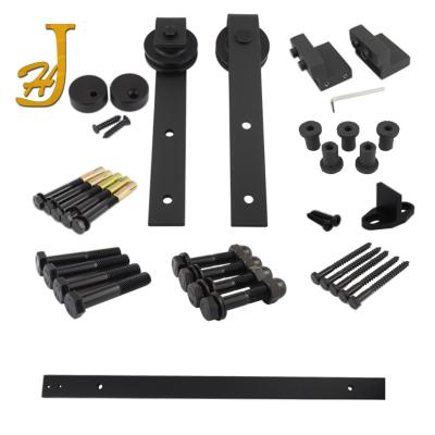 China Manufacture and Wholesale Durable Chinese Black Steel Soft Closing Garage Sliding Wooden Barn Door Rollers for sale