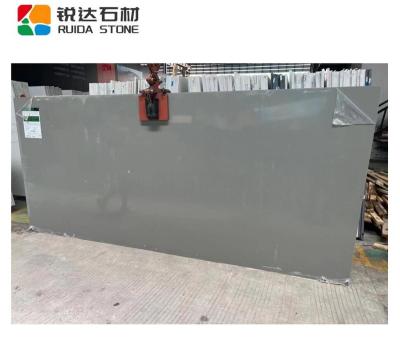 China Scratch Resistance / High Temperature Resistance RUIDA STONE Factory Price Polished Table Top Pure Gray Quartz Tiles Artificial Stone Countertop Slabs for sale