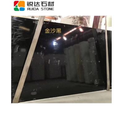 China RUIDA Modern STONE Cheap Price Black Galaxy Stone Artificial Marble Slab For Shower Tray Border Base for sale