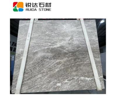 China Modern RUIDA Cyprus Stone Factory Price Natural Marble Gray Slab Luxury Stone For Flooring Tiles Stair Covers for sale