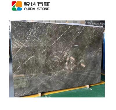 China RUIDA STONE Modern Gray Color Natural Marble Slab Sheet For Floor Wall Tiles for sale