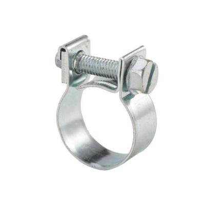 China Easy Install Wholesale Adjustable Industrial Silver Galvanized Steel Hose Clamp Mini Hose Clamp for sale