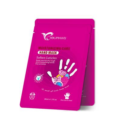 China Logo Anti-Aging Dry Cracked Hand Customized Anti Aging Repairing Nourishing Hand Mask for sale