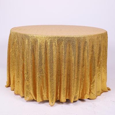 China Hotel Disposable Restaurant Round Sequin Table Cover For Event Wedding Table Decoration Table Cloths for sale