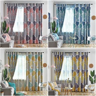 China Wholesale Modern Home Printed Blackout Curtain Blackout Factory Living Room Gardinen Textil Ready Made For Bedroom for sale