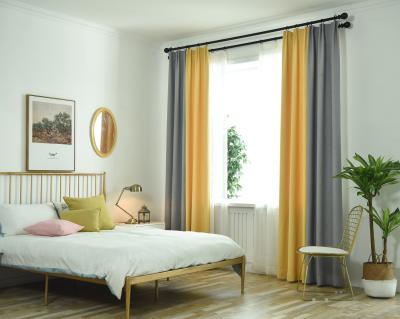 China High Quality Blackout Color Matching Simple Modern Soft Drapes Blackout Linen Curtains For Living Room And Bedroom for sale