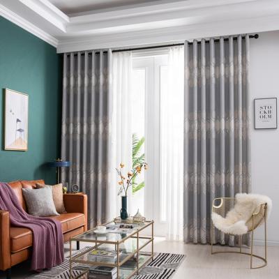 China New Latest Blackout Trend Simple Modern Curtains Jacquard Living Room And Bedroom Jacquard Ready Made Window Curtain for sale