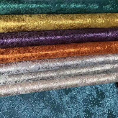 China Shiny Blackout New Product Polyester Curtain Fabric, 360gsm Luxury Blackout Curtain Fabric Living Room for sale