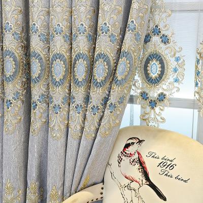 China Blackout Factory Wholesale Cheap European Curtain Embroidery Luxury Curtain Fabric For Cortinas Para Sala for sale