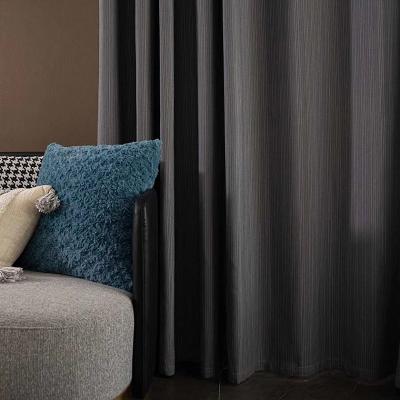 China Wholesale High Quality Blackout Factory Look Solid Color Curtain Linen Fabric For Bedroom Living Room Hotel Curtains for sale