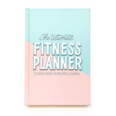 China Customizable Hardcover Notebook Art Planner Workout Journal Fitness Log Gym Log Planner for sale