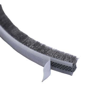 China Industrial High Quality Door Material Wool Door Sweep Seal Caulk Self Adhesive Door Sealing Strip for sale