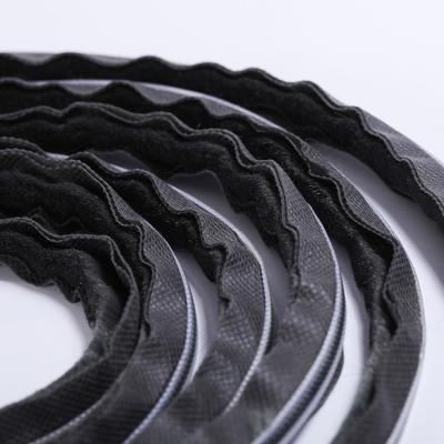 China High-sealing bead fin weatherstrip brush fin weatherstrip industrial triple flap fabric flap for sale