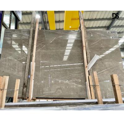 China Modern Sunny Gray Cyprus Marble White Strip Veins Wall Cladding Decoration Polishing Slabs With Competitive for sale