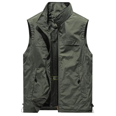 China Waterproof Multi Pockets Cargos Invest Vest Wholesale Custom Casual Vest Mens Custom Wholesale for sale