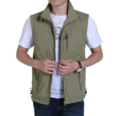 China Waterproof Mens Multi Pockets Waistcoat Vests Work High Quality Mens Original Vest for sale