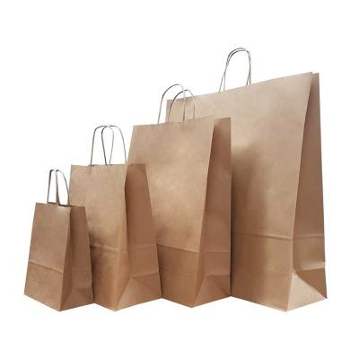 China Bio-degradable Kraft brown paper 120gr tote shopping recyclable brown kraft paper spout bag custom for sale