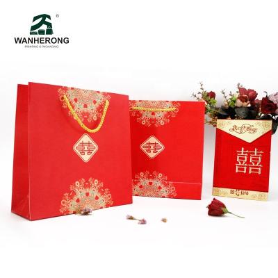 China Customization Recyclable Paper Cardboard Carrier Hand Wedding Gift Bags With Logo for sale