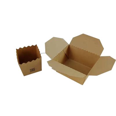 China China Biodegradable Logo Printed Disposable Take Out Container Box Paper Food for sale