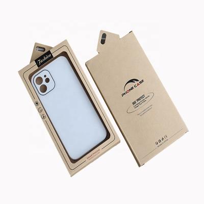 China Recycled Materials Package Boxes Custom Kraft Paper Phone Case Box Packaging For Phone 14 Case for sale