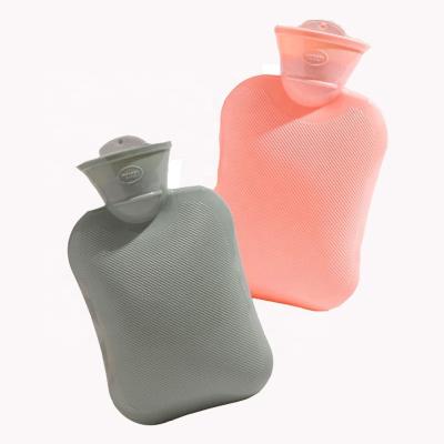 China Eco-friendly PVC Bag Rubber Transparent Hot Water Cool Bottle With Plush Cover for sale