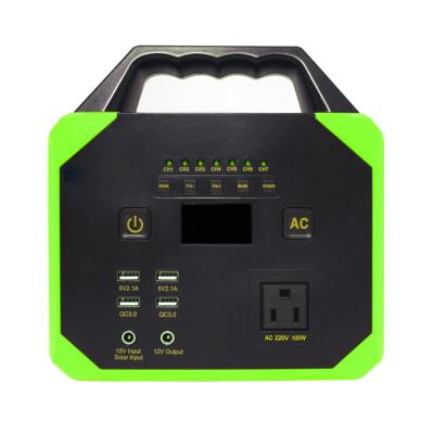 China China Wireless Continuous Online Sale 100w Output Power Solar Generator Charging / LED Lighting / SOS Alarm Portable Power Station for sale