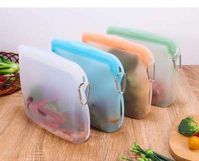 China Heatable Classic Style Microwave Oven Safe Silicone Food Storage Bag High Temperature Boiled Food Container Heatable Kitchen Camping for sale