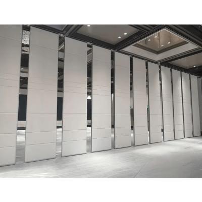 China Banquet Hall Acoustic Movable Partition Wall On Wheels Design For Decoration for sale